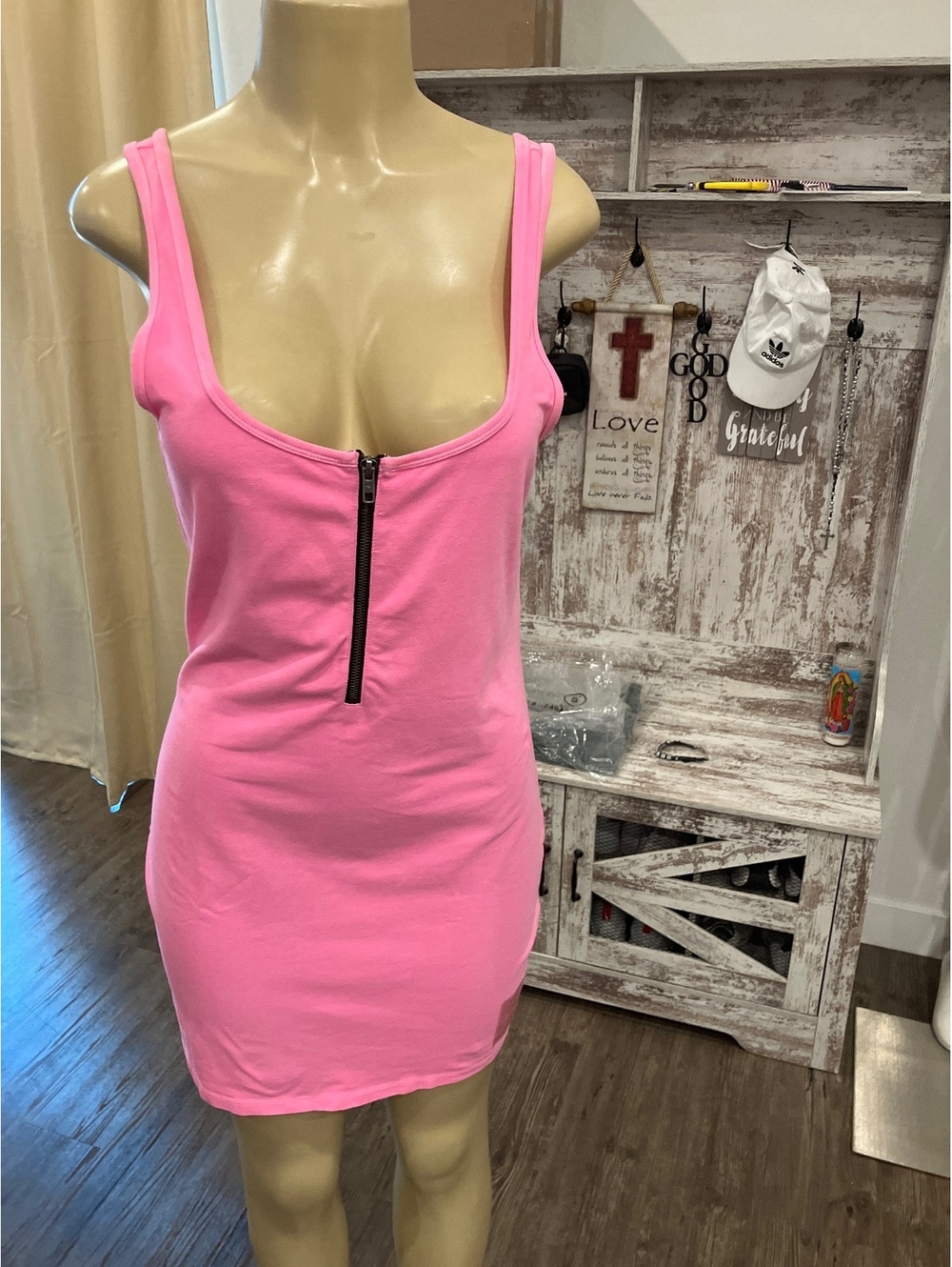 NWT Pink Victoria's Secret Tank Dress with Front Zipper